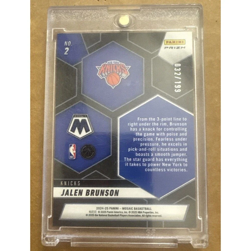 Jalen Brunson 2024-25 Panini Mosaic Blue Montage Prizm /199 Knicks